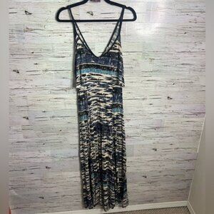 Urban outfitters ecote tribal blue maxi dress Aztec size medium